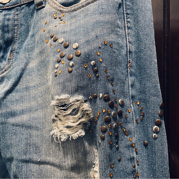 Sexy unique ABS Allen Schwartz Luxury Collection embellished jeans - Picture 16 of 16